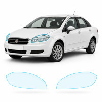Антигравійна захисна бронеплівка за лекалами для Fiat Linea 323 2007-2018 - оптика (фари та ПТФ)