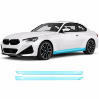 Антигравийная защитная бронепленка по лекалам для BMW 2 Series G42 2021- нижняя зона кузова пороги