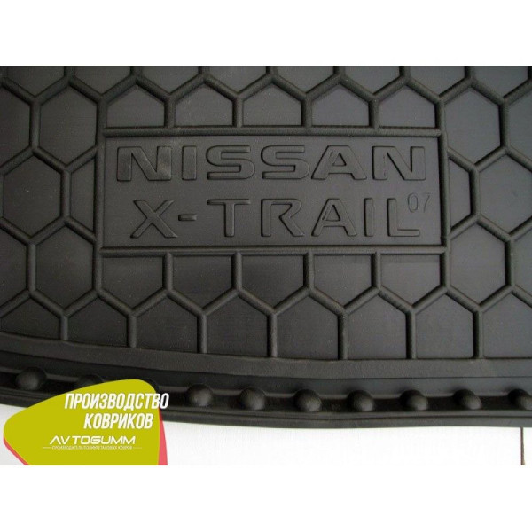 Автомобільний килимок в багажник Nissan X-Trail (T31) 2007- (без полиці) / Гумовий (Avto-Gumm)