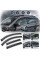 Дефлектори вікон вітровики Benke для Ford Kuga / Escape 2013-2019 Хром Молдинг Нержавіюча сталь 3D (BFDYH1323-W/S)