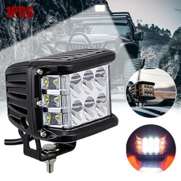 Додаткова LED фара 18W (3W*6) 10-30V 90x76x80 mm Близький стробоскоп 1 шт (W 0260-RB)
