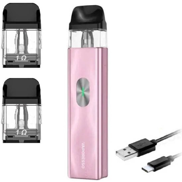 Багаторазовий Pod-Набір Vaporesso Xros 4 Mini 1000mAh 2 мл (Картриджів 1 ОМ 3 шт) Ice Pink Рожевий