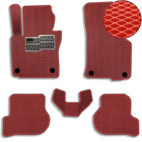 Коврики в салон EVA для Volkswagen Jetta V 2005-2010 с подпятником Красные 5 шт
