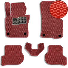 Коврики в салон EVA для Volkswagen Jetta V 2005-2010 с подпятником Красные 5 шт