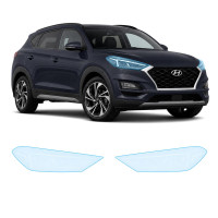 Антигравійна захисна бронеплівка за лекалами для Hyundai Tucson TL facelift 2019-2020 - оптика (фари та ПТФ)