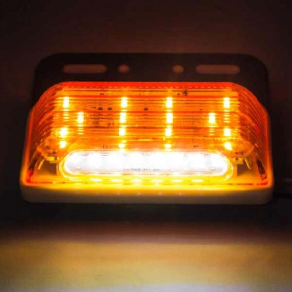 Габарит прямокутний 110х40 мм 12/24V 6 діода Жовтий (К 011) 1 шт