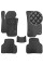 Килимки в салон Екошкіра для Volkswagen Passat B7 Europe AKП 2010- Сірі 5 шт (Rombus)
