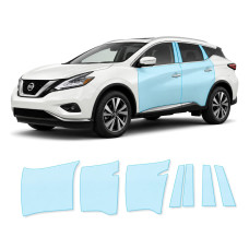 Антигравийная защитная бронепленка по лекалам для Nissan Murano Z52 2015-2019 - зоны дверей и стойки окон