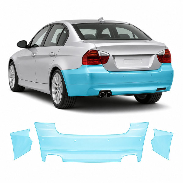 Антигравійна захисна бронеплівка за лекалами для BMW 3 Series E90 2005-2011 - задній бампер