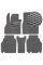 Коврики в салон EVA для Renault Kangoo 5 мест пасажир 2008- с подпятником Серые 5 шт