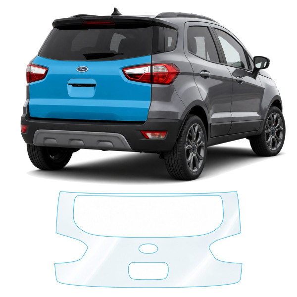 Антигравійна захисна бронеплівка за лекалами для Ford EcoSport II facelift 2018-2023 - зона кришки багажника
