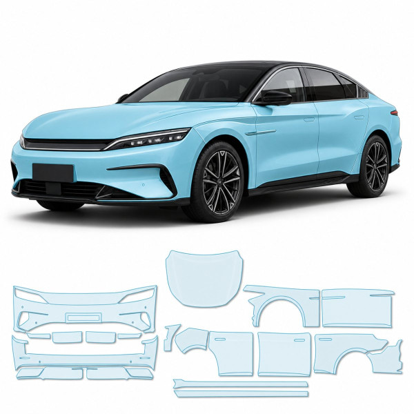 Антигравійна захисна бронеплівка за лекалами для BYD Han II 2020-2022 - повний кузов