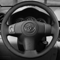Чехол Оплетка Руля для Toyota Rav-4 2006-2010 Кожа (Модельная Выкройка)