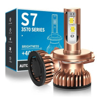 LED лампы автомобильные S7 Mini H4 55W (9600lm 6000K +400% IP67 DC9-24V)