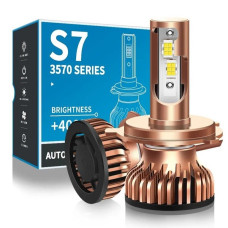 LED лампы автомобильные S7 Mini H4 55W (9600lm 6000K +400% IP67 DC9-24V)
