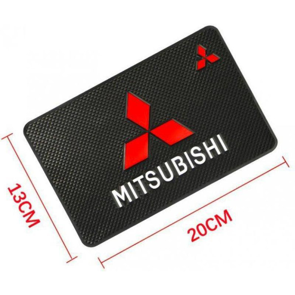Антискользящий коврик торпеды с логотипом Mitsubishi
