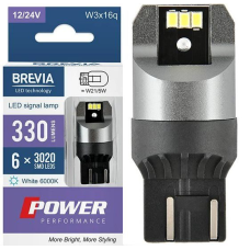 LED автолампа Brevia Power 12/24V T20/5 W21/5W 6x3020SMD 330Lm 6000K CANbus W3x16q 2 шт (10111X2)