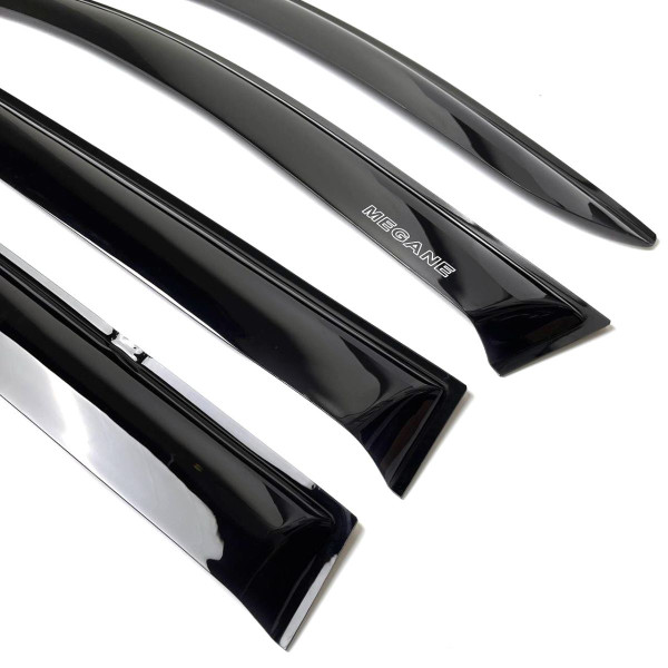 Дефлекторы окон ветровики для Renault Megane II 2002-2009 Универсал Voron Glass