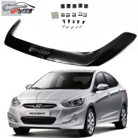Дефлектор капота мухобойка для Hyundai Accent Solaris 2010-2014 Евро Крепление (Vip Tuning) HYD20