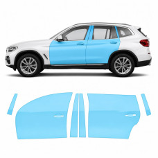 Антигравійна захисна бронеплівка за лекалами для BMW X3 G01 2017-2021 - зони дверей і стійки вікон