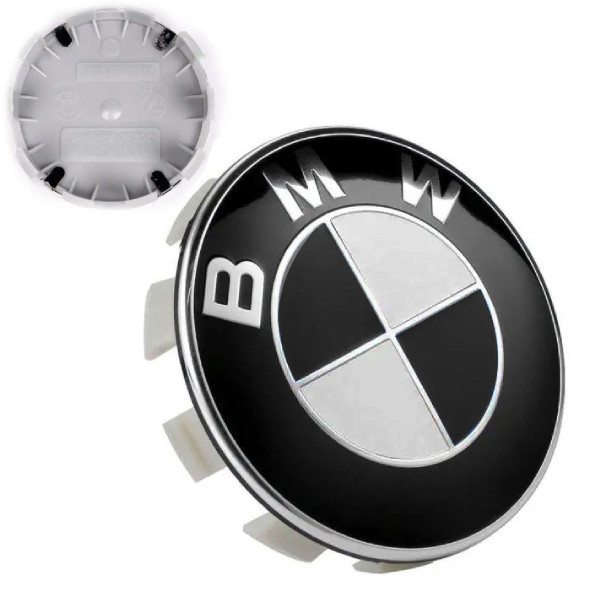 Ковпачки на титани BMW 68 / 65 мм Чорні 1 шт