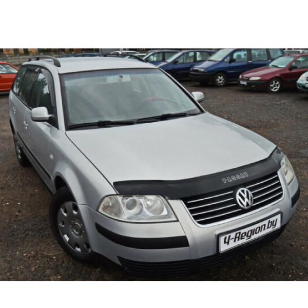 Дефлектор капота мухобойка Volkswagen Passat B5+ 2001-2005 рестайлинг Евро Крепление (Vip Tuning)