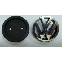 Эмблема для Volkswagen 80 мм / пласти к/ рез.пыльник / 2 пукли