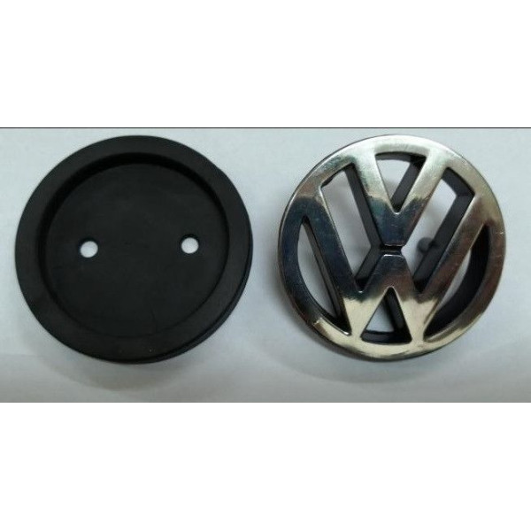 Эмблема для Volkswagen 80 мм / пласти к/ рез.пыльник / 2 пукли