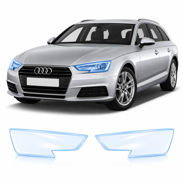 Антигравійна захисна бронеплівка за лекалами для Audi A4 B9 2015-2019 - оптика (фари та ПТФ)