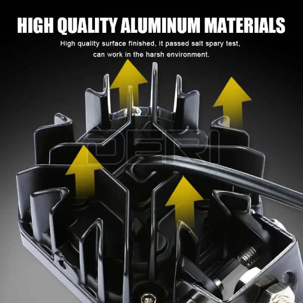 Bi-LED Фара додаткова Квадрата 65x65x50 мм 10-80V W/Y P-66-40W 4 390 (Біле та Жовте Світло)