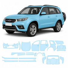 Антигравийная защитная бронепленка по лекалам для Chery Tiggo 3 II 2014-2019 - полный кузов