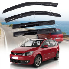 Дефлектори вікон ветровики Volkswagen Touran II 2010-2015 Мінівен Скотч 3M Voron Glass