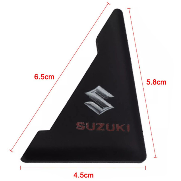 Защита углов двери Suzuki 2 шт Резиновые 45х58х47 мм на скотче Черные Усиленные (противоударные чехлы от сколов)