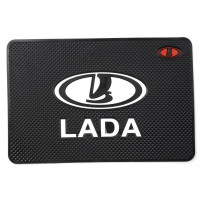 Антискользящий коврик торпеды с логотипом Lada