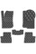 Коврики в салон для Peugeot 3008 II 2016- Экокожа с подпятником 5 шт (Rombus)