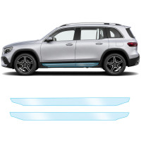 Антигравийная защитная бронепленка по лекалам для Mercedes-Benz GLB X247 facelift 2023- нижняя зона кузова пороги