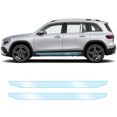 Антигравийная защитная бронепленка по лекалам для Mercedes-Benz GLB X247 facelift 2023- нижняя зона кузова пороги