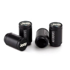 Защитные колпачки на ниппеля Jeep Черные 4 шт