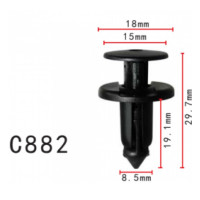 Клипса распорные Toyota, Lexus (7586730120, 75867-30120, 11401) (C882)