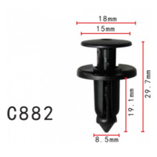 Кліпса розпірні Toyota, Lexus (7586730120, 75867-30120, 11401) (C882)