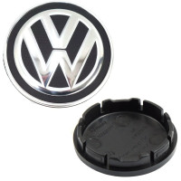 Ковпачки заглушки на литі диски Volkswagen 56/52 мм Чорні 1 шт (6CD601171)