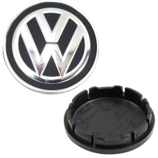 Ковпачки заглушки на литі диски Volkswagen 56/52 мм Чорні 1 шт (6CD601171)