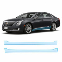 Антигравійна захисна бронеплівка за лекалами для Cadillac XTS I 2013-2019 - нижня зона кузова пороги