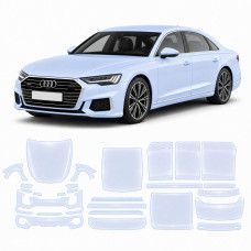 Антигравийная защитная бронепленка по лекалам для Audi A8 D5 2017-2021 - полный кузов