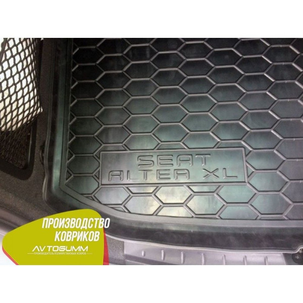 Автомобильный коврик в багажник Seat Altea XL 2006- верхняя полка / Резиновый (Avto-Gumm)