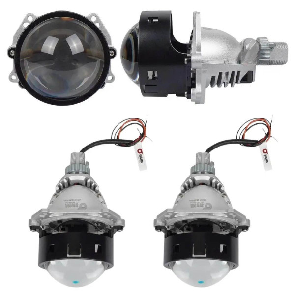 Автомобільні BI-LED лінзи 3 дюйми D70 мм Sigma Super X2 55/65Вт 5500К 2 чіпа 2 шт