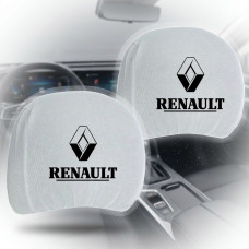 Чохли на підголівники для Renault (всі моделі 1990-2026) тканина біла 2 шт