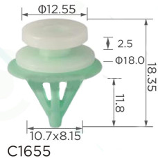 Кліпса кріплення обшивки дверей LAND ROVER RENAULT MERCEDES NISSAN (OEM: 8200702219 7701049008) (C1655)