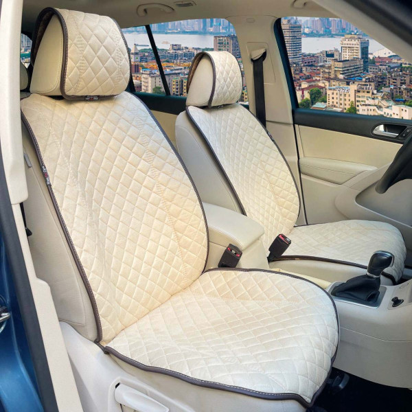 Накидки для сидений Алькантара Verona Premium L Комплект Бежевые (Оригинал)