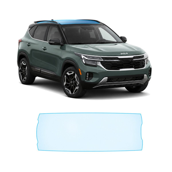 Антигравийная защитная бронепленка по лекалам для Kia Seltos SP2 facelift 2023- зона крыши